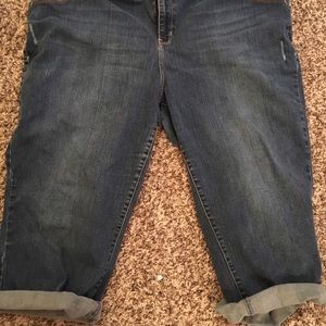Size 28 Lane Bryant blue jean capris